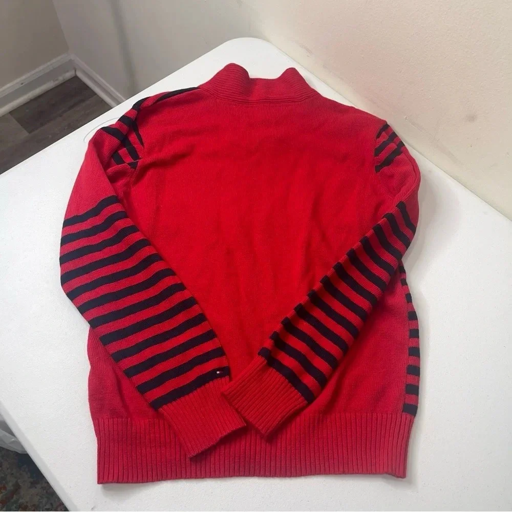 Tommy Hilfiger Boys Sweater Letterman‎ Size XL 20 Red Blue